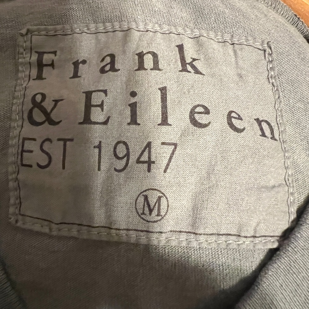 Frank & Eileen $188 Harper Tee Lab Maxi Shirtdress Shirt Dress Gray Coastal - Picture 5 of 7